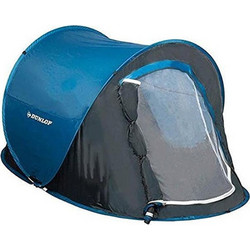 Dunlop Σκηνή Camping Τούνελ 2 Ατόμων 3 Εποχών Pop Up 155x255x95cm 02931