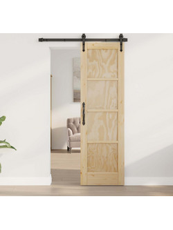 vidaXL Πόρτα Εσωτερική Συρόμενη Ξύλινη Φυσική 61x198.5cm 42047152