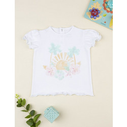 βρεφικό t-shirt λευκό summer για κορίτσι