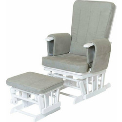 Baby Adventure Πολυθρόνα Θηλασμού με Υποπόδιο White/Grey