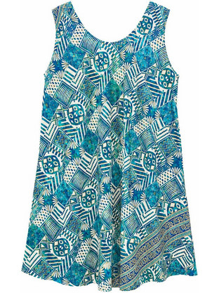 Plus Size Midi Φόρεμα με Γεωμετρικό Μοτίβο Βεραμάν 27359
