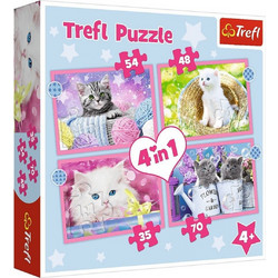 Παιδικό Puzzle Trefl 4 in 1 Fun Cats 35 + 48 + 54 + 70 Κομμάτια