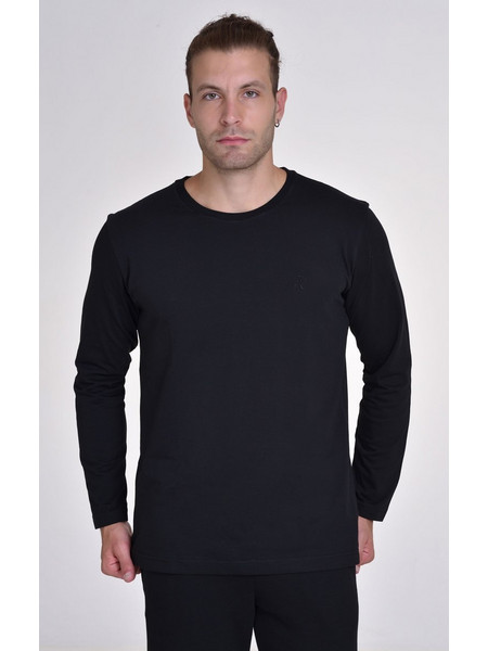 TARGET T-SHIRT LONG SLEEVE SINGLE JERSEY BASICS (M27-74010-10) ΜΑΥΡΟ
