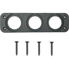 POWERTECH πάνελ πρίζας για σκάφη & οχήματα PTL-014, 3 θέσεις, 150x43mm
