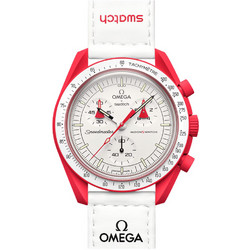 Swatch x OMEGA Moonswatch Mission to Mars Ανδρικό Ρολόι SO33R100