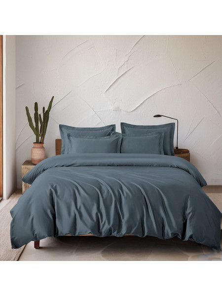 Σετ Πάπλωμα 235x250 Υπέρδιπλο Tencel Rythmos Glacier- Γκρι Μπλε