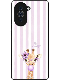 Sonique Stripe Stories Series Back Cover Lilac / Giraffe with Bubblegum (Huawei Nova 10)