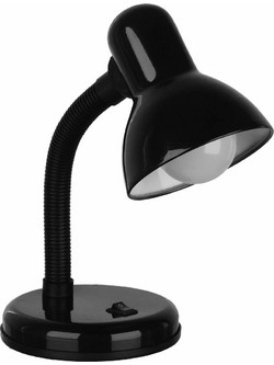 GLOBOSTAR(R) STUDENT GLB-102-0007 Μοντέρνο Επιτραπέζιο Φωτιστικό Πορτατίφ με Ντουί 1 x E27 AC 220-240V IP20 - Μαύρο - Μ14 x Π14 x Υ32cm