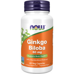 Now Foods Ginkgo Biloba 60mg 60 Κάψουλες