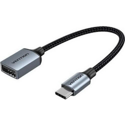 VENTION USB 3.0 Type-C Male to A Female OTG Cable 0.15M Gray Aluminum Alloy Type (CCXHB) Γκρί