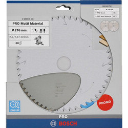 Bosch Powertools BOSCH PRO Holz-/Multimat-Kreissageblatt 216mm, Twin Pack