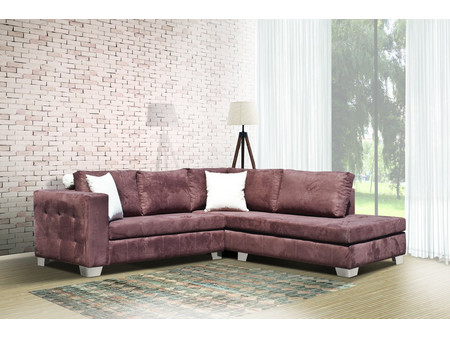 Γωνιακός Καναπές Caramel Sofa Agora 230x240x90cm (Ξύλο-Ύφασμα) Με Επιλογή Υφάσματος