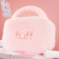Fluff Fluffy Cosmetic Bag Large Νεσεσέρ Ροζ