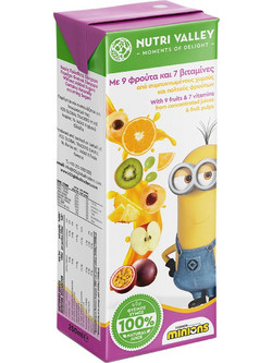 Nutri Valley Minions Φυσικός Χυμός 9 Φρούτα 250ml