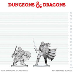 WizKids - D&D Nolzur's Mini: Dwarf Fighter & Orc Paladin