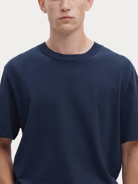 T-SHIRT SELECTED SLMCOLMAN SS O-NECK TEE NOOS NAVY BLAZER SELECTED