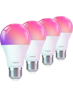 LEPRO B1-EU-4 Λαμπτήρες LED E27 Wi-Fi, Συσκευασία 4 Τεμαχίων