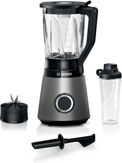 Bosch MMB6174S Μπλέντερ για Smoothie με Γυάλινη Κανάτα 1.5lt 1200W