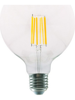 LED FILAMENT E27 G125 12W 4000K 230V AC 1600LM RA80 30000H 360 / PALA12512NW