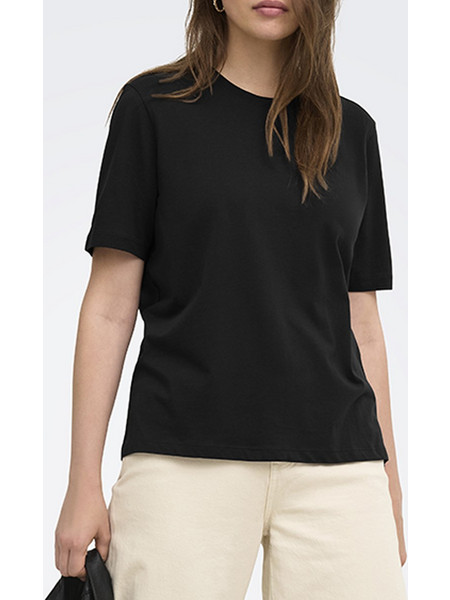 ONLY ONLHAPPY S/S O-NECK TEE PR JRS 15378843-BLACK Black