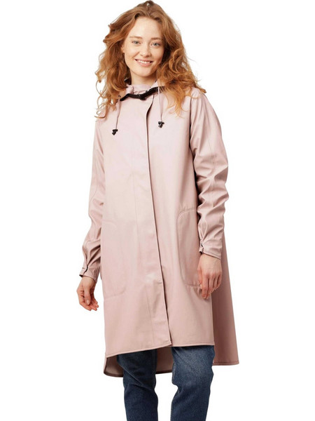 ILSE JACOBSEN W ESSENTIAL LONG RAINCOAT PINK - RAIN71-378 PINK