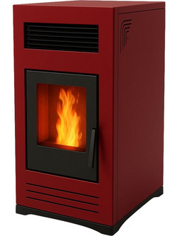 Mytherm Angela TA Pro 8 Bordeaux Σόμπα Pellet Αερόθερμη 8kW