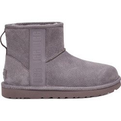 UGG Γυναικεία Μποτάκια Γκρι με Γούνα 1122558-SHA