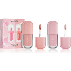 AMUSE Jel-Fit Tint Mini Duo ενυδατικό σετ λιπ γκλος απόχρωση Warm Tone 2x1.5 ml