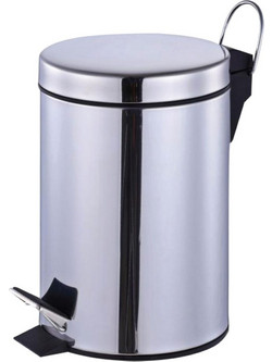 Import Hellas Χαρτοδοχείο Μπάνιου 5lt, Inox 202 SS, Χρώμιο