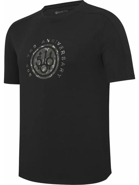 Riserva Beretta 500 Years Camo Logo Ανδρική Μπλούζα Polo Μαύρη