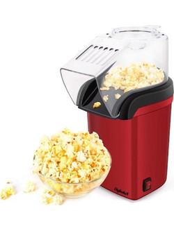 Stuffix(R) Hot Air Popcorn Maker, Χωρίς λάδι, 3 λεπτά, 1200 W, Κόκκινο
