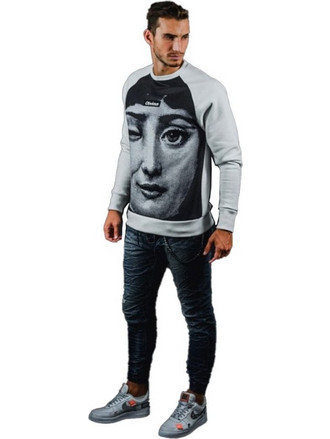 Obvious Men's Head Sweatshirt - White