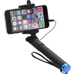 Combo Selfie Stick με Καλώδιο 3.5mm Μπλε
