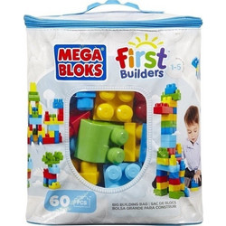 Mega Bloks Τουβλάκια Big Building Bag για 1 - 5 Ετών 60τμχΚωδικός: DCH55