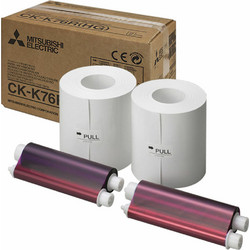 Mitsubishi CK-K76RHG Μελανοταινία & Χαρτί για CP-K60DW-S (2τμχ)