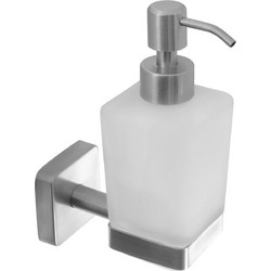 Ντισπένσερ Επιτοίχιο γυάλινο Karag Quattro 480199 Inox Σατινέ 7x11x16cm 3800201582759