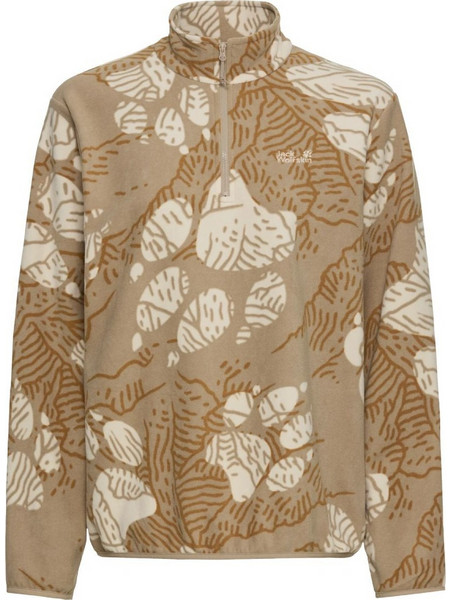 Μπλούζα Fleece γυναικεία Paw Era 100 Print Hz W Jack Wolfskin Μπεζ-Καφέ
