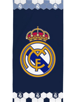 Real Madrid Hexa Design Πετσέτα Μπάνιου & Θαλάσσης Γρήγορου Στεγνώματος 100% Πολυεστέρας 70x140 εκ