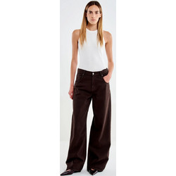 Vicolo Mia wide leg denim - brown