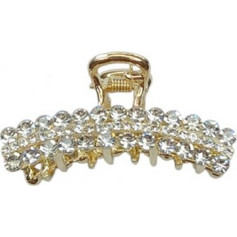 Ro Accessories Κλάμερ μαλλιών στρας χρυσό 5cm 13-0156