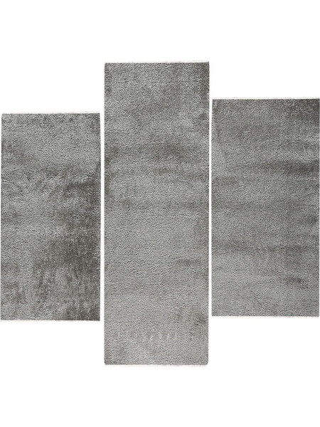 Χαλιά Κρεβατοκάμαρας (Σετ 3τμχ) Polcarpet Satin Shaggy Grey