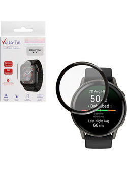 VOLTE-TEL PLEXI TEMPERED GLASS GARMIN VENU 4 45mm 3D EDGE 1.4in 0.30mm FULL GLUE FULL COVER BLACK VOLTE-TEL