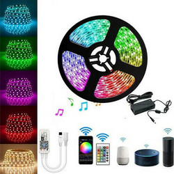 Andowl Ταινία LED Τροφοδοσίας 12V RGB Μήκους 5m Σετ με Τηλεχειριστήριο και Τροφοδοτικό Τύπου SMD5050 - Andowl