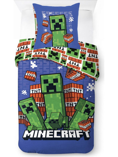 Minecraft Survive the Spiral Σετ Παπλωματοθήκης με Μαξιλαροθήκη 140x200, 70x90 εκ