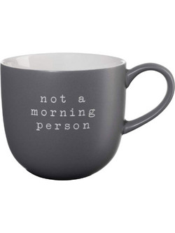 Κούπα Not A Morning Person Hey 17062277 350ml Grey Asa Selection Bone China