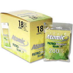 Atomic FILTRO ORGANIC SLIM BIO 6mm 200 Φιλτράκια στριφτού 0163002 Κουτί 18 τεμ 4014663595038