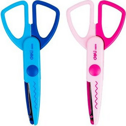 Deli Ψαλίδι Παιδικό Οδοντωτό Ζικ Ζακ Neon 13,5cm (2 Σχέδια)
