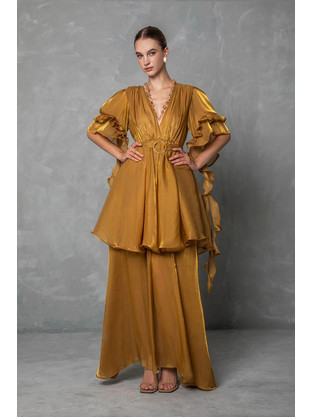 MYA Lyselle Maxi Φόρεμα Χρυσό