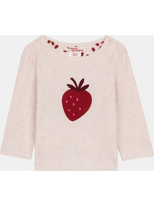 Βρεφική Μπλούζα 2 σε 1 για Κορίτσια Sweet Strawberry ΜΠΕΖ