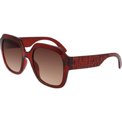 Longchamp LO690S 602 Γυναικεία Γυαλιά Ηλίου Oversized Κοκάλινα Καφέ με Καφέ Degradee Φακό
